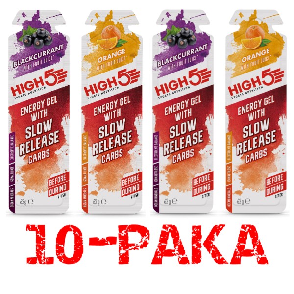 HIGH5 AQUA SLOW RELEASE 62g ENERĢIJAS ŽELEJA 10-PAKA